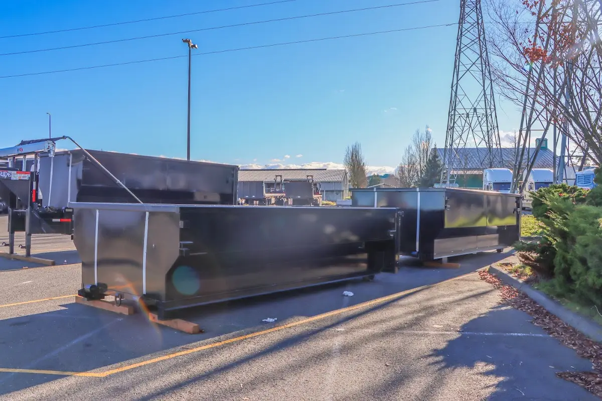 Roll-off dumpster ready for waste disposal at job site for Commercial Dumpster Rental in Artesia
